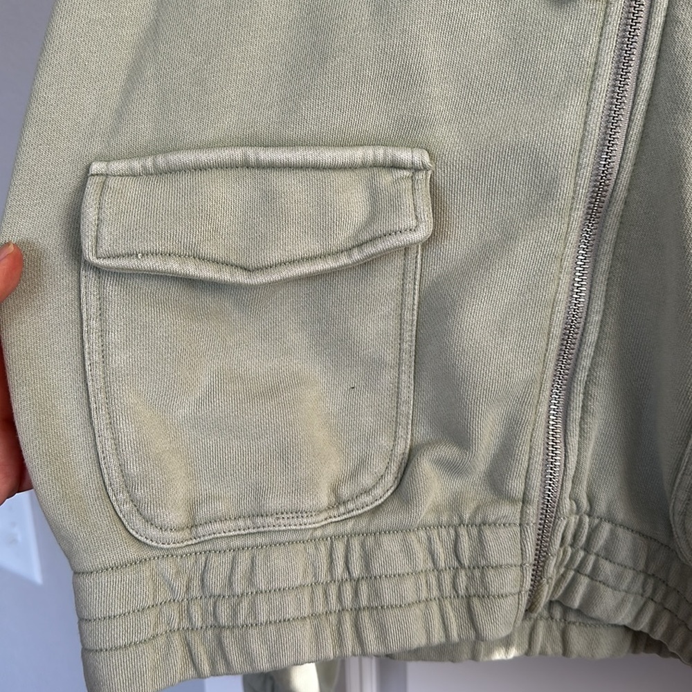 Aerie cropped zip up hoodie L - Picture 4 of 5